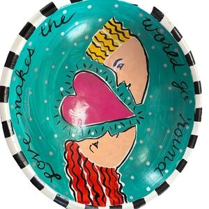 Love makes the world go round Pottery Bowl